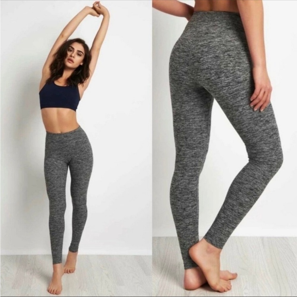 Beyond yoga. High waisted space dyes Heather grey yoga pant